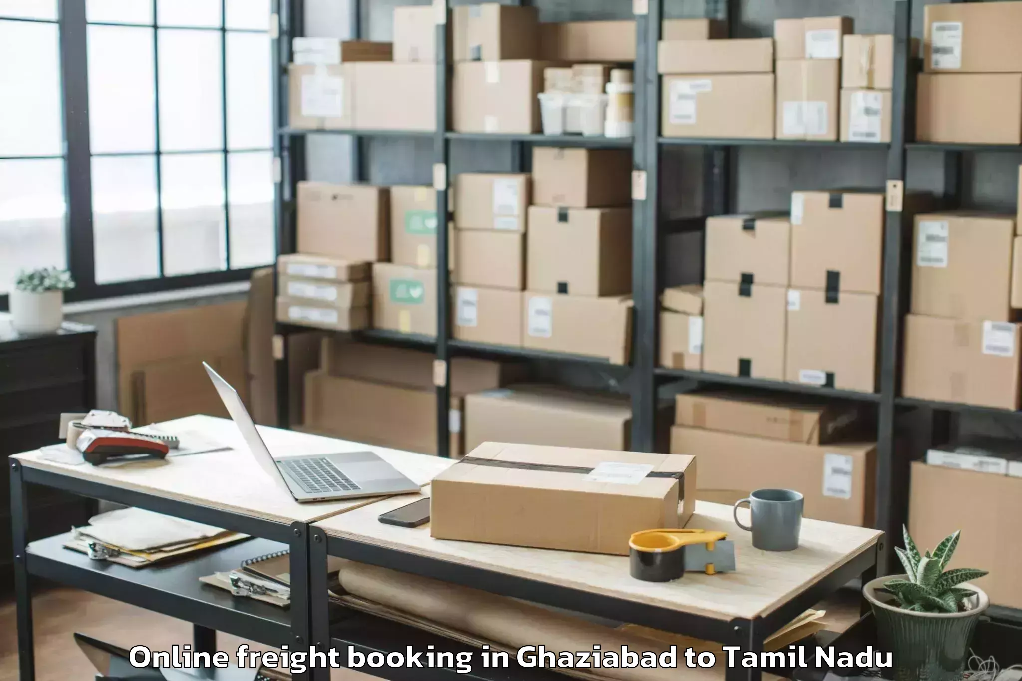 Top Ghaziabad to Poonamallee Online Freight Booking Available